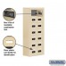 Salsbury Cell Phone Storage Locker - 7 Door High Unit (8 Inch Deep Compartments) - 14 A Doors - Sandstone - Surface Mounted - Resettable Combination Locks